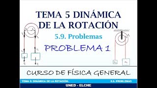 Curso de Física Tema 5 Dinámica de la rotación 59 Problema 1 [upl. by Wakerly]