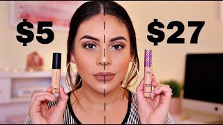 DUPE ALERT ELF 16 HOUR CAMO CONCEALER VS TARTE SHAPE TAPE  ALL DAY WEAR TEST  JuicyJas [upl. by Novyert417]