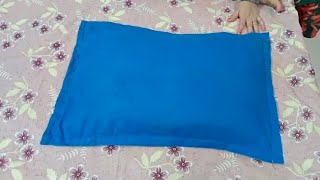 Simple pillow cover cutting and stitching  Make pillow cover market style [upl. by Beasley]