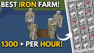 Minecraft 121 Easy IRON Farm Tutorial  1300 Per Hour [upl. by Nereus]