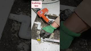 Repairing a leaking tee pipe under the floor plumbingtech plumbing plumber [upl. by Soisanahta]