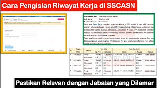 FULL Cara Pengisian Riwayat Kerja di SSCASN Deskripsi Diri dan Memasukkan Riwayat Kerja PPPK 2024 [upl. by Ial]