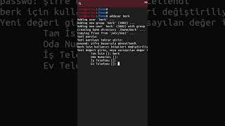 adduser Komutu  Kullanıcı Ekleme pardus linux [upl. by Lower861]