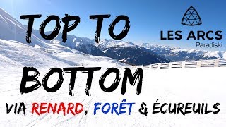 Les Arcs Top to Bottom Col de la Chal to Peisey 4K [upl. by Norel]