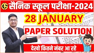 🔥🔥 SAINIK SCHOOL LIVE SOLUTION By DD sir AISSEE 28 January paper answer key [upl. by Lletnohs]