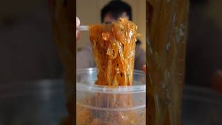 Lets try MYSTERIOUS glass noodles instantnoodles letstry doesitreallywork foodhack japchae [upl. by Velick]