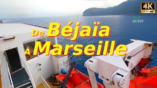 De Béjaia à Marseille par Bateau  Voyage Vidéo  4K [upl. by Eigriv]