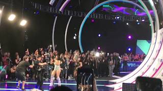 Cardi B  Bodak Yellow live MTV VMAs Red Carpet 8272017 Audience view 3 clips [upl. by Enaed]