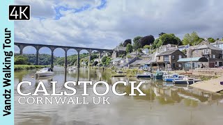 Calstock Cornwall UK🇬🇧  Tamar Riverside Village with a Viaduct  Walking Tour [upl. by Adarbil]