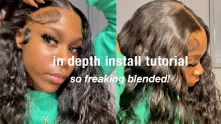 In Depth Water Wave Wig Install Tutorial  Scalp fr omg  BeautyForeverHair [upl. by Cristy]