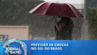 Tempo volta a ficar instável no Sul e há possibilidade de tempestades  Jornal da Band [upl. by Aneras]