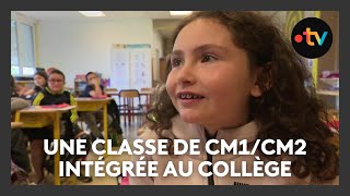 HauteSaône  une classe de CM1CM2 à lintérieur du collège [upl. by Demmy]