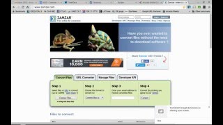File Conversion Tutorial Word to PDF Zamzar [upl. by Donela]
