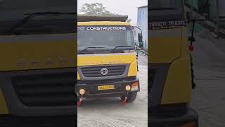 bharatbenz tipper driving construction [upl. by Nulubez]