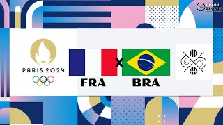 FRANÇA X BRASIL  AO VIVO COM IMAGENS  OLIMPÍADAS PARÍS 2024  BASQUETE MASC [upl. by Ernie]