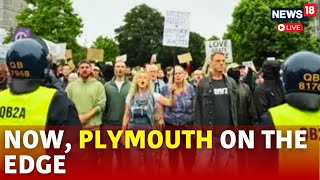 UK Protests Live  Police Injured And Van Damaged In Plymouth Protests  Live News  N18G  UK News [upl. by Anayia]