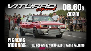 VW GOL GTi 8v AWD 0860s 402mts Pablo Palermo  VITURRO  ENFIERRADOSCOM [upl. by Idram846]