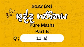 11 a වර්ගජ සමීකරණ  202324 AL Combined Maths Part I Answers  🛑 past paper discussion [upl. by Laamak]