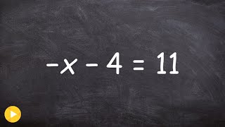 Solving a two step equation with negative variable [upl. by Agiaf]