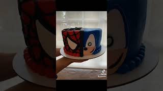 Torta de zonic y spiderman 😍 [upl. by Raknahs]