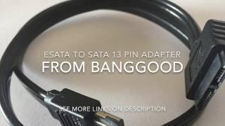 eSATA to SATA 13pin adapter Testreview [upl. by Reine83]