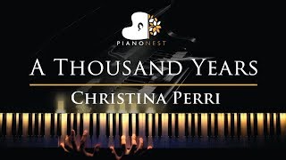 Christina Perri  A Thousand Years  Piano Karaoke  Sing Along Cover with Lyrics [upl. by Orrin]