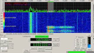 Oddities Station Unk Homer Simpson voice 13570 kHz USB Mode January 07 2013 1603 UTC [upl. by Ahseenak]