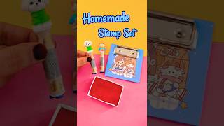 DIY Homemade Stamp Set 🤓🌈 easy crafts  art and craft  diy crafts shorts diy craft art [upl. by Enneirdna919]