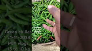 Green chilies mirchi bowenpally vegetable market shortvideo trending videos food vlog viral [upl. by Etnaed]