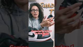 Comparing the Jordan 1 Low Bred Toe 20 to 10 and the Black Toe sneakers comparison [upl. by Pinter]