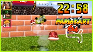 Mario Kart 64 150cc All Cups Skips Shortcut Speedrun 2258 Former WR [upl. by Aikan]