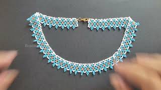 seed bead necklace making beaded necklace handmade with seed beads [upl. by Jessi]