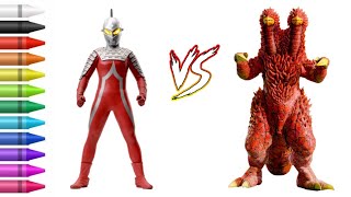 MEWARNAI ULTRASEVEN VS MONSTER NEO PANDON [upl. by Nolrah936]