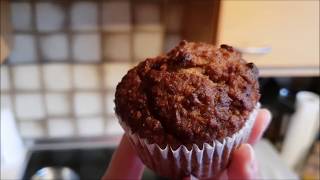 Rezept für Kalorienarme Schoko Bananen Kokos Muffins mit Backanleitung [upl. by Lindemann455]