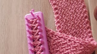 loom knitting loomknitting crochet scarf [upl. by Rosana839]