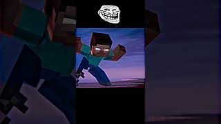 Minecraft Herobrine Vs Steve Edit 🤯  SquaredMediaYT  shorts trollface minecraft [upl. by Kovar]