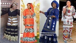 200 modèles de quotGrand Dakarquotmodèles Sénégalais de robes en pagne brodéMaxi dress Ankara styles [upl. by Anrak]