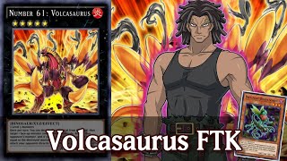 YuGiOh Duel Links Number 61 Volcasaurus FTK Predaplant ver [upl. by Nairdna698]