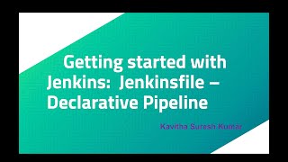 Getting started with Jenkins Jenkinsfile  Declarative Pipeline [upl. by Hitchcock79]