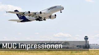 MUC Impressionen Der Luftverkehr boomt seit 2023 wieder am Flughafen München [upl. by Anitselec]