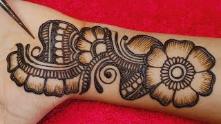 front hand mehndi design simple arabic  very easy and beautiful mehndi design  mehandi [upl. by Secilu338]