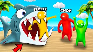 GANG BEASTS CHOP GOT STUCK IN BETWEEN SHARK TEETH [upl. by Standish]