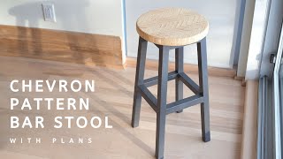 Chevron Pattern Bar Stool  with Plans [upl. by Egamlat]