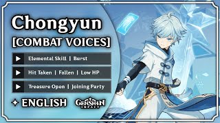 Chongyun  All Combat Voice Lines ENGLISH Voice Over  Genshin Impact  M0har1b [upl. by Blondell]