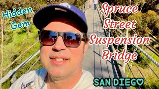 Spruce Street Suspension Bridge  San Diego Hidden Gem [upl. by Ahsienat]