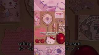 rating my fidget board asmr makeup edition🩷💄diyfidgetasmrfypfidgetboardkawaiisanriomakeup [upl. by Kciderf]