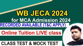 WB JECA 2024 ONLINE TUITION [upl. by Assirral]