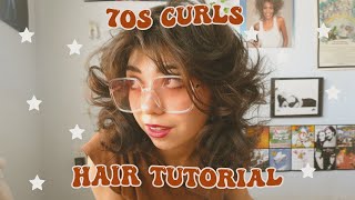 70s Curly Hair Tutorial How to get Farrah Fawcett Hair Without a Curling Iron or Straightener [upl. by Trescha]