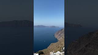 Santorini hotel view santorini santorinigreece greece sea boat travel greekisland sun [upl. by Leanne54]