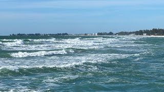 Windy Beach Day In Bradenton Florida With Rough Seas [upl. by Koblick]